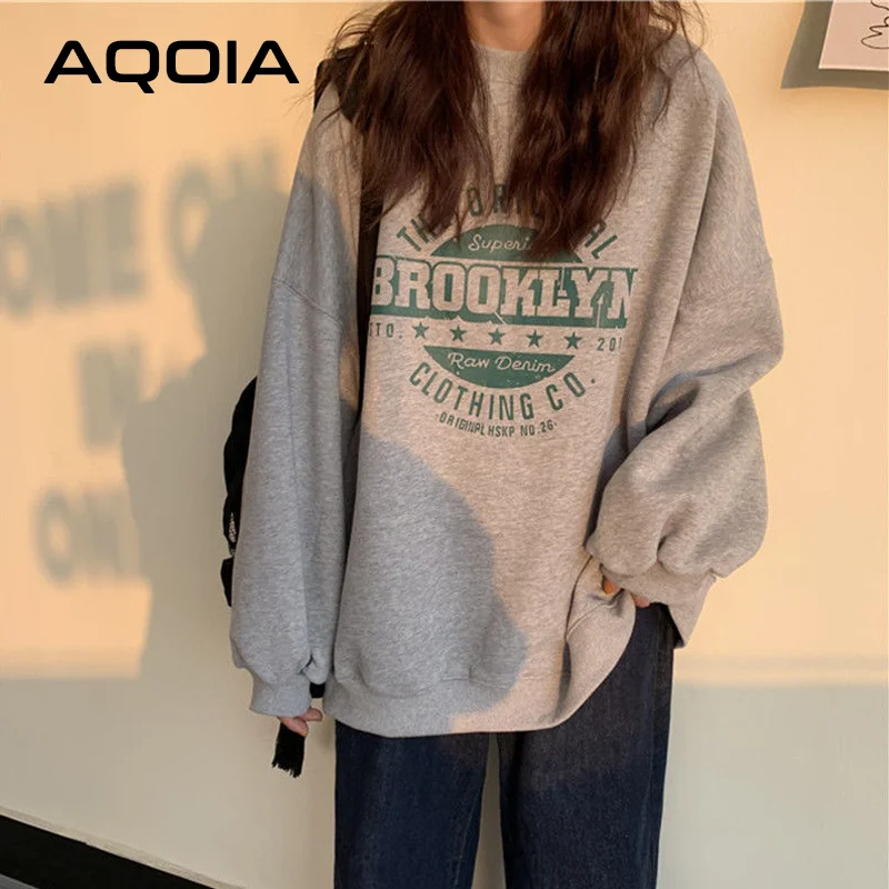 holgada de gran tamaño para mujer, suéter con estampado de letras Y2K, ropa calle, - AliExpress Ropa de mujer