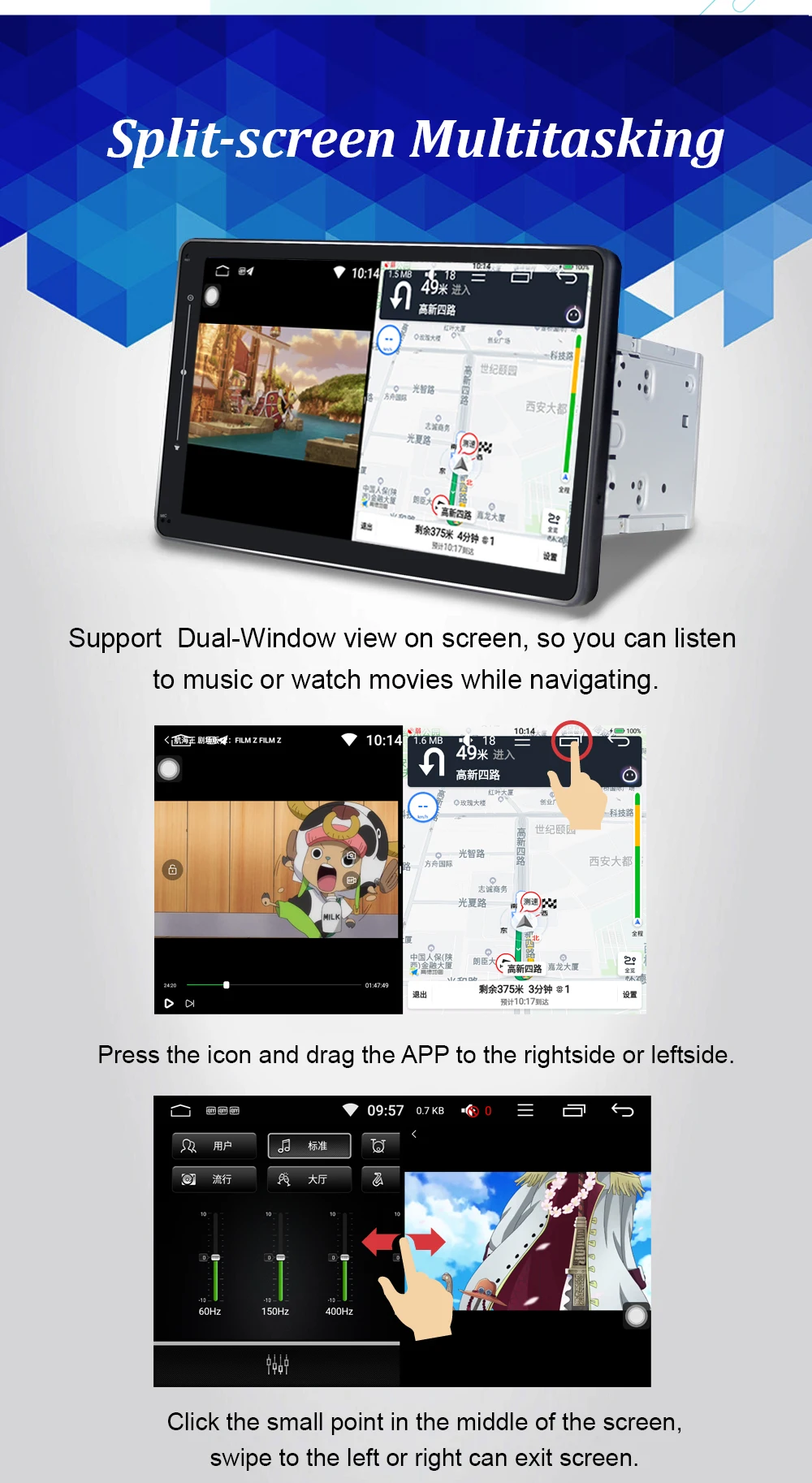 2 Din Android автомобильный мультимедийный радио 4G/64G Carplay HD 1280*720 DSP 10," gps 4G sim-карта WiFi DVR Универсальный DSP Авторадио Стерео