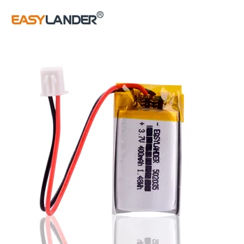 

JST XHR 2.54 502035 400mAh Lipo Li Ion battery Fr MP3 Pedometer Bluetooth Headset Radio PCM Protected Lithium Polymer Batteries