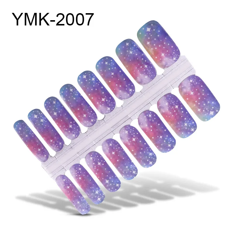 YMK-2007 Lamemoria YMK серия Красота Сделай Сам патч для ногтей самоклеющиеся обертывания градиентный цвет наклейки-лак для ногтей водонепроницаемый ногтей арт полоски - Цвет: YMK-2007
