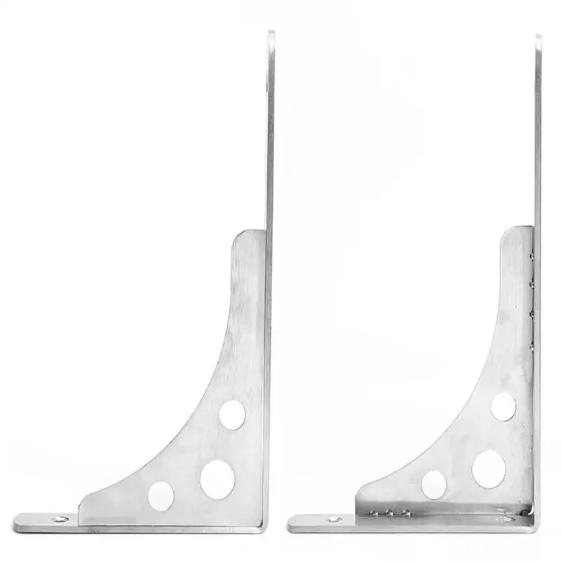 c 2pcs/set Triangle Angle Bracket Wall Mounted Stainless Steel Bearing Shelf - Цвет: c
