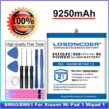 LOSONCOER BM61 BM60 9250mAh High Capacity Battery For Xiaomi Pad 2 Mipad 2 7.9 inch For Xiaomi Mi Pad 1 Mipad 1 A0101 Batteries
