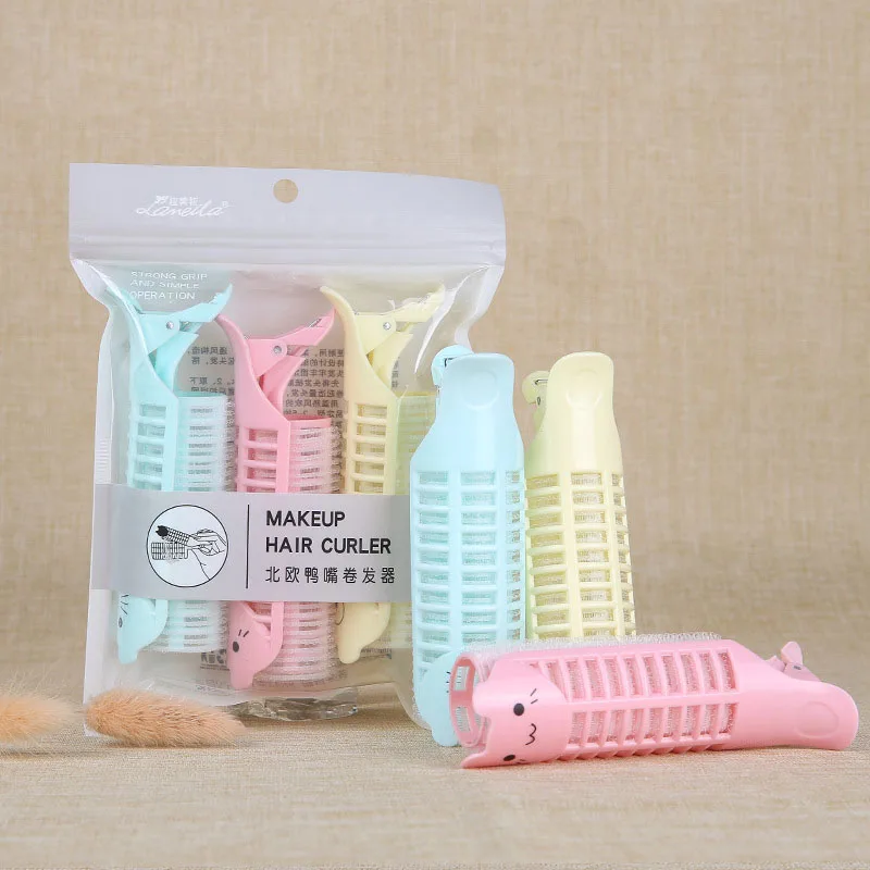 3 Pcs / Set Simple Wind Duck Beak Curler Cartoon Hair Bangs Curler Girls Beauty Modeling Tool