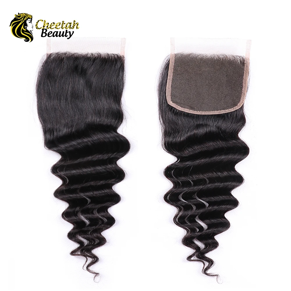 Loose Deep Wave 4x4Lace Closure Cheetah Beauty 5x5/6x6 Lace HD Transparent Pre-plucked Hairline With Baby Hair | Шиньоны и парики