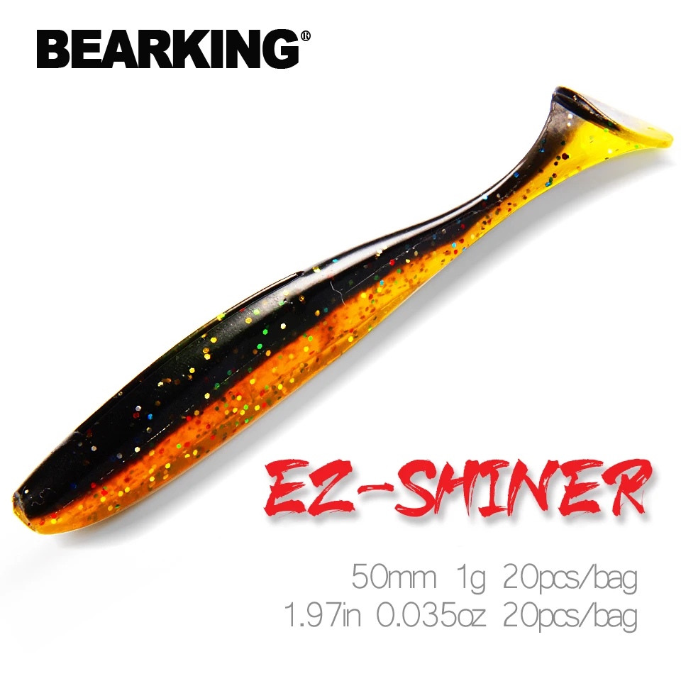 BEARKING Shiner от 50 мм 1g 20 шт./пакет рыболовные приманки мягкие искусственные снасти