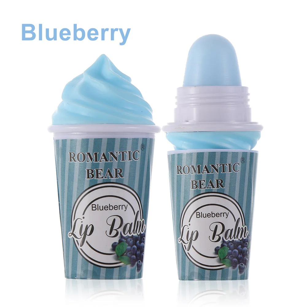 Blueberry 1 шт., 6 цветов, милый бальзам для губ, мороженое, Увлажняющая помада, корейский Зимний защитный бальзам для ухода за губами, косметика, стойкий бальзам для губ - Цвет: Blueberry