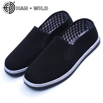 

Old Beijing Canvas Shoes Handmade Anti-skid Men Flats Chinese Kung Fu Shoes Man Casual Shoes Fashion Sneakers Martial Art Shoes
