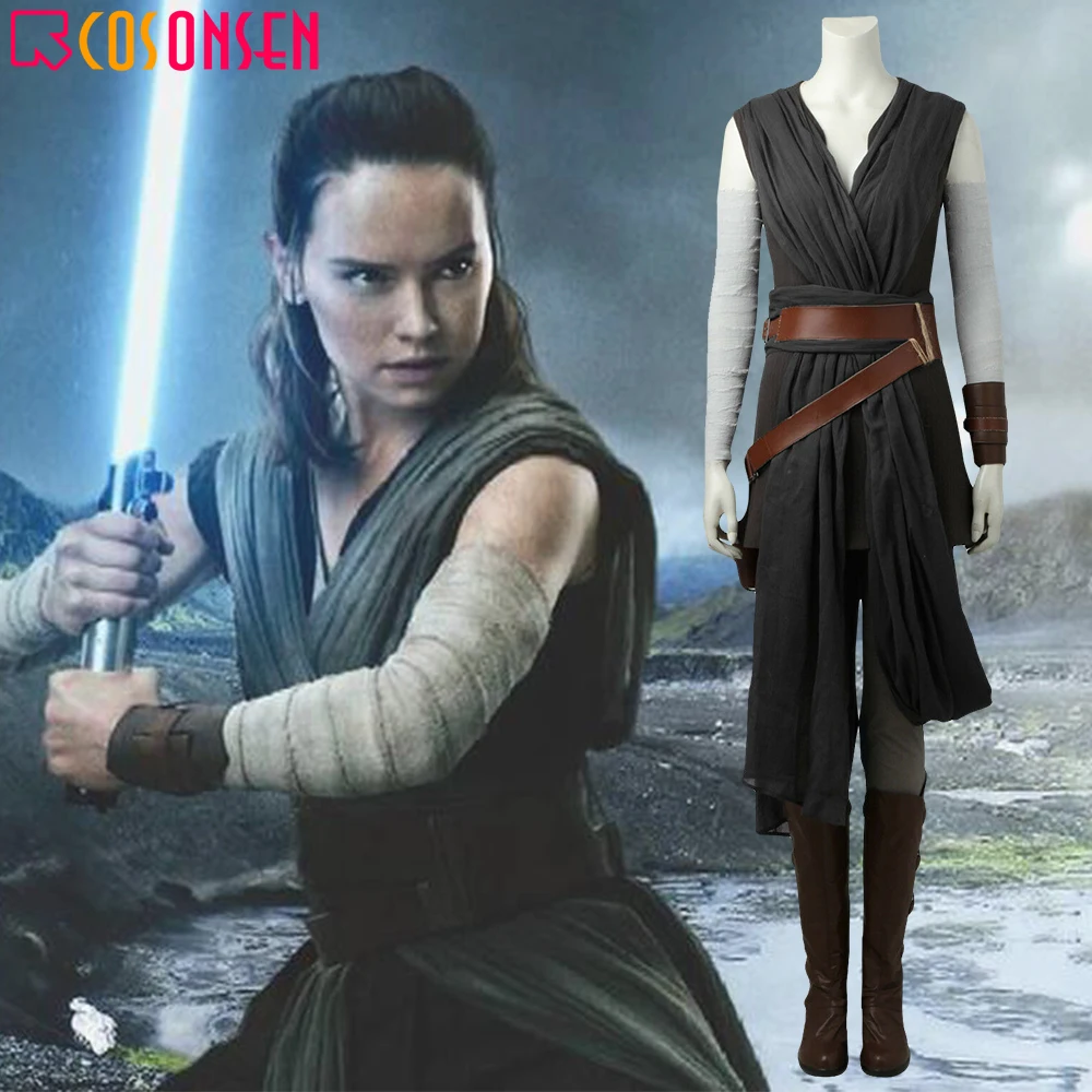 

Rey Cosplay Star Wars The Last Jedi Costume Star wars 8 Rey Costume Carnival Halloween Women Outfit COSPLAYONSEN Custom Made