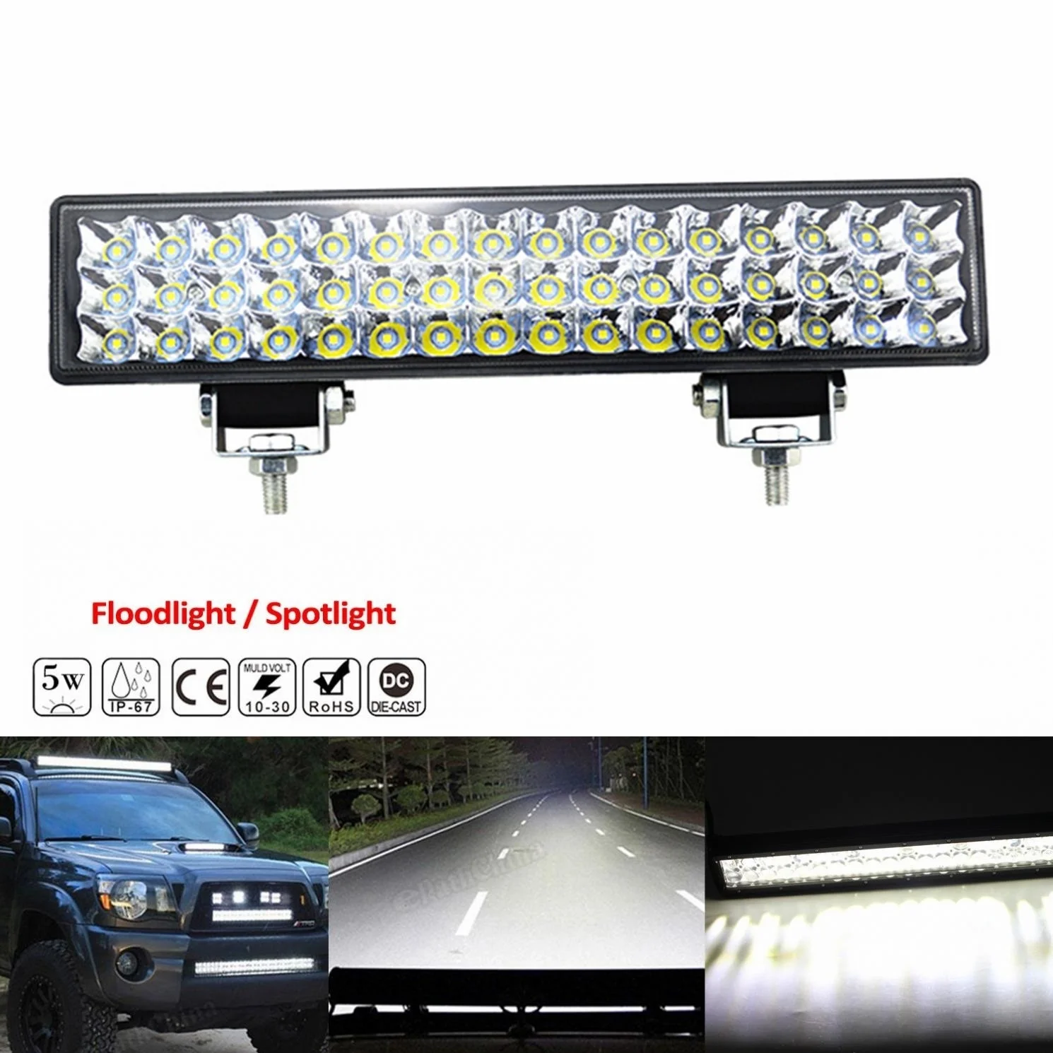 

96W 48LED Work Light Bar 12V 24V Combo Car Auto ATV SUV Boat Yacht Truck 4X4 offroad 4WD Trailer Wagon Driving LED Work Light