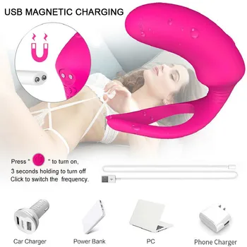 9 Speed Silicone Waterproof Rechargeable Clitoris Vagina Penis Stimulator Massager Adult Sex Toys For Men, Women And Couples 5