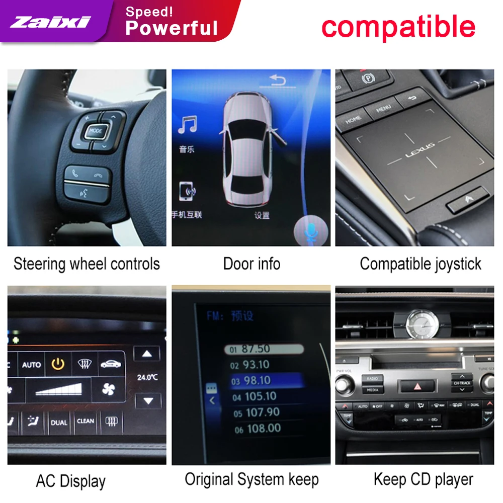 Мультимедийный плеер для Lexus UX 200 250h 2019 Android Wi Fi GPS Navi Map стерео Bluetooth 2K IPS экран