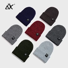 Унисекс Зимние головные уборы распродажа Повседневное манжетами Кепки мешковатые без полей для мужчин, сапоги высотой выше колена Женская кепка для улицы короткие вязаные шапки без полей для женщины