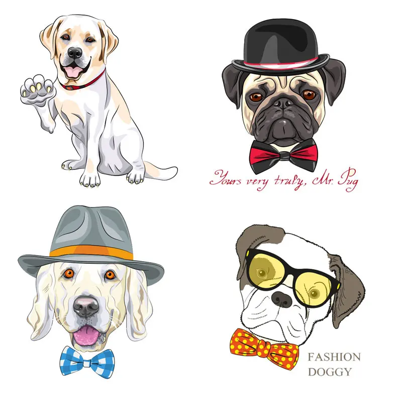 

ZOTOONE Dog stickers for iron transfer clothes DIY accessory t-shirt dresses washable heat transfer