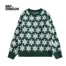 

Christmas Sweater Men Oversized Knitted Pullovers Harajuku Knitted Sweatshirt Vintage Sweater Autumn Winter Couple Clothing 2021