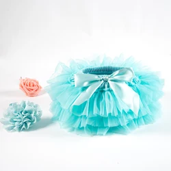 Baby Girls Rainbow Tulle Tutu Bloomers & Headband Set - 24M (SKY BLUE)