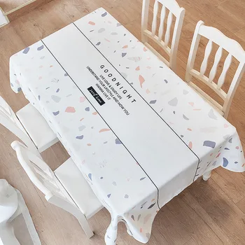 

Simple Waterproof Cotton Linen Tablecloth Small Fresh Nordic Tablecloth Rectangular Coffee Table Tablecloth 3