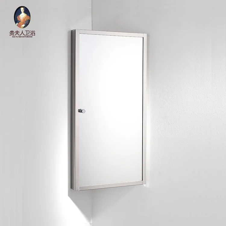 Foshan производители оптом настенная Подвеска из нержавеющей стали шкаф минималистичный современный туалетный свет угловой шкаф зеркало
