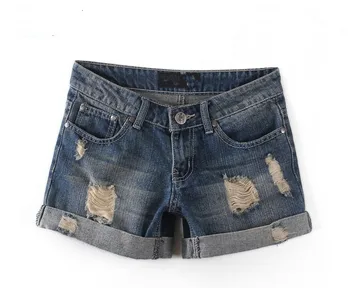 

2018 New Korean Style Summer Vintage High Waisted Denim Women Shorts Plus Size Slim Stretch Female Jeans Shorts Bermuda Feminina
