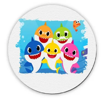 

ROUND BABY SHARK ANIMATED SERIES CHILDREN mousepad raton