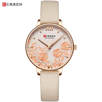 

NEW CURREN Watches for Women Casual Leather Strap Quartz Wristwatch Luxury Top Brand Gold Clock Watch Female Classy Ladies Watch