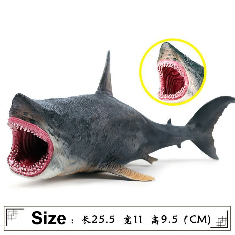 1 шт. серый сплошной гигантский морской Монстр животное Megalodon Акула новая модель фигурки Горячий рождественский подарок для детей