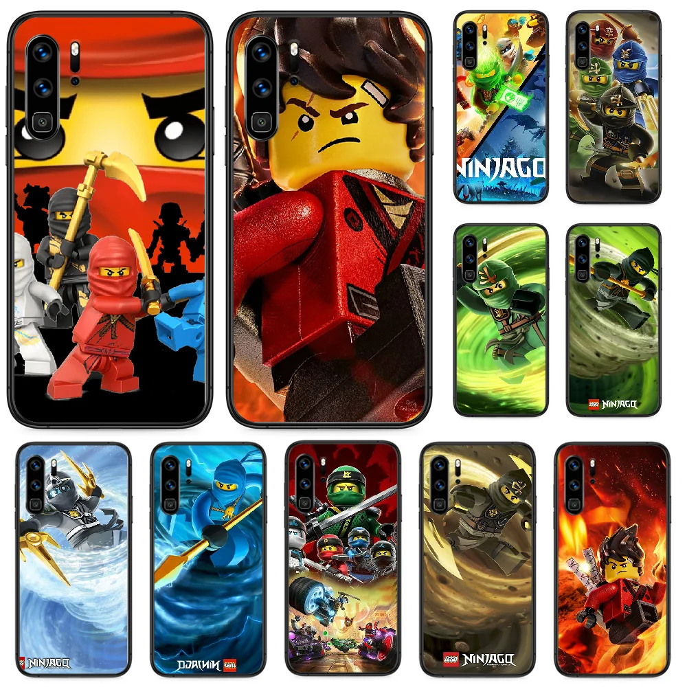 Lega Ninjago чехол для телефона Huawei P 9 Smart 10 20 30 40 8 Lite Mini Z 2019 Pro black hoesjes мягкий класса люкс