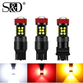 

2pcs 12V T20 7440 W21W Led 7443 W21/5W Led Bulbs Canbus No Hyperflash Light T25 3157 P27/5W Car Brake Tail Light 6000K