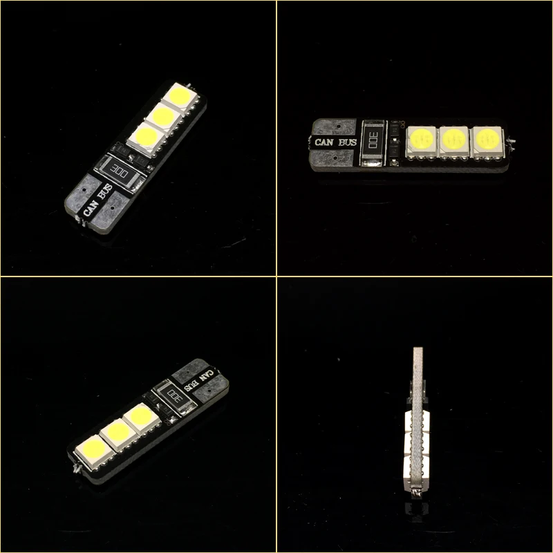 T10 6 SMD 5050 Canbus светодиодный авто светильник с can-bus W5W T10 светодиодный 194 ОШИБОК белый/теплый белый светильник лампы 12V
