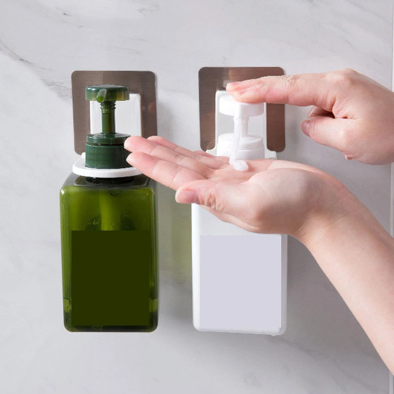 New Shower Bottle Holder Shower Gel Rack Adjustable Shelf Bathroom Shampoo  Hanger Stand Hand Soap Storage Hook Sticker