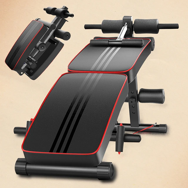 Banco supino multifuncional para abdominales, equipo de ejercicio, gimnasio  en casa, entrenamiento de músculos - AliExpress