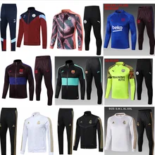 19/20 тренировочная куртка 19 20 рубашка Barcaed Jersey Barcelonaes Mantel city Real Madrides, пальто для взрослых, комплект курток, Футбольная майка