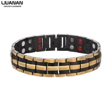 Мужской и Женский безопасный магнитный браслет из титановой стали, терапевтические магнитики, браслеты, браслет для влюбленных, подарок