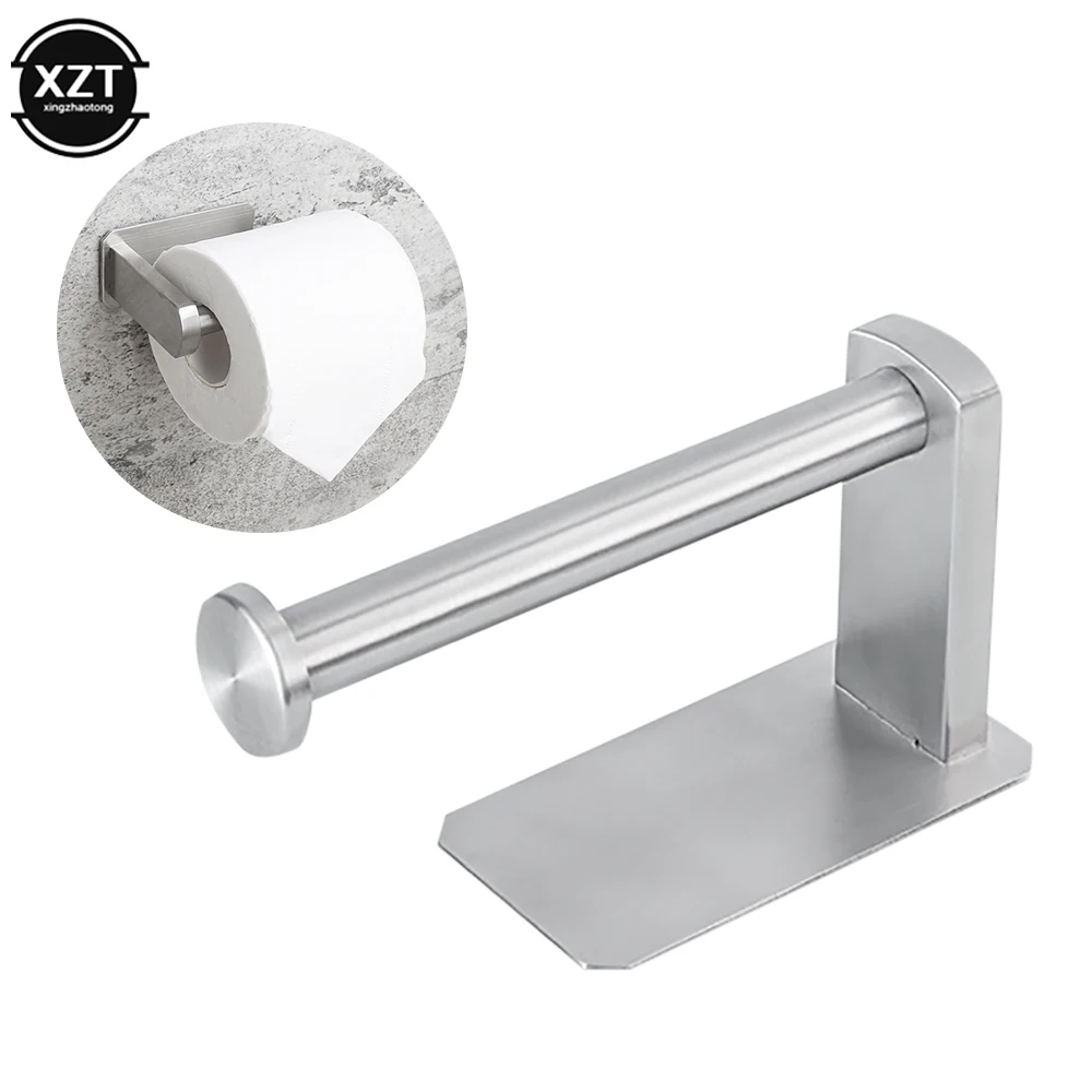 1 PC Wall-mounted Toilet Paper Holder Bathroom Roll Paper Accessories Stainless Steel Kitchen Towel Household Accessories