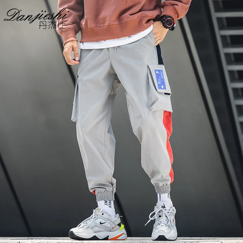 

Autumn Workwear Casual Pants Men's Trend Korean-style Beam Leg Large Size Athletic Pants Teenager Men'S Wear Fashion Harem Pants