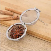 Прочный Серебряный многоразовый нержавеющий сетчатый травяной шарик, чайное сито для специй, чайный чайник, запирающий Чайный фильтр, инструмент для специй, кухонный аксессуар