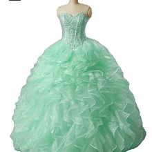 Экономичные снасти Белые Бальные платья бальное платье украшенное бусами милые 16 Платья вечерние платья для выпускного вечера Vestido De 15 Anos BM65