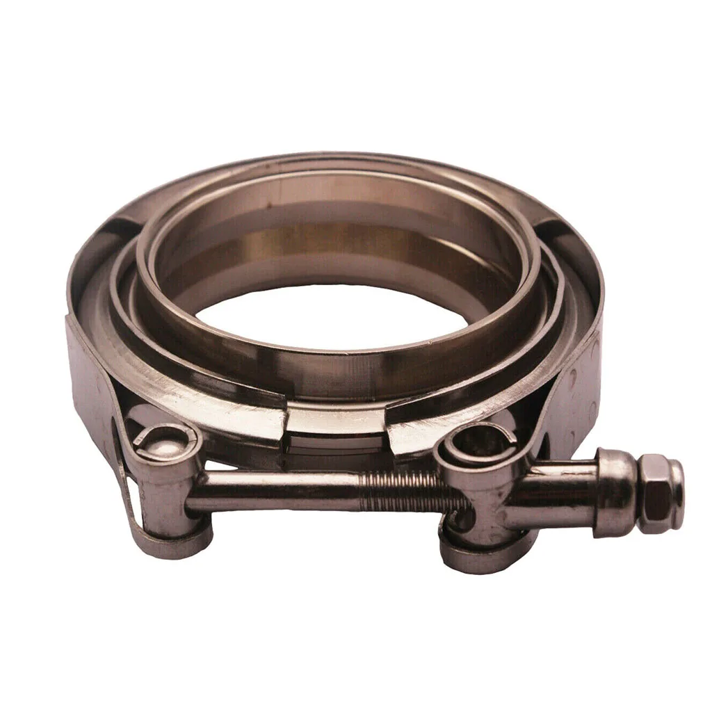 2 Inch V Band Clamp with 304 Stainless Steel Flanges - for Turbo, Downpipes, Exhaust System Pipes, Down Pipe
