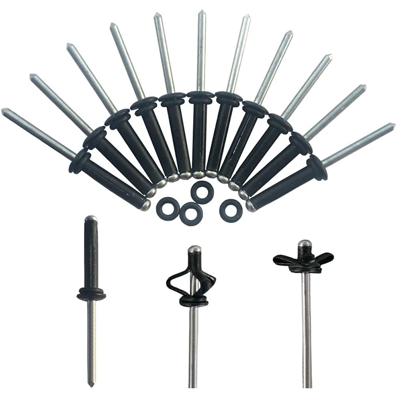 Rivetto Tri-Grip 20 Pezzi Con 20 O Ring Lampadina Tri Ripiegabile A Lunga Presa Per Installazione Di Acque Profonde Kayak, Canoa E Barca
