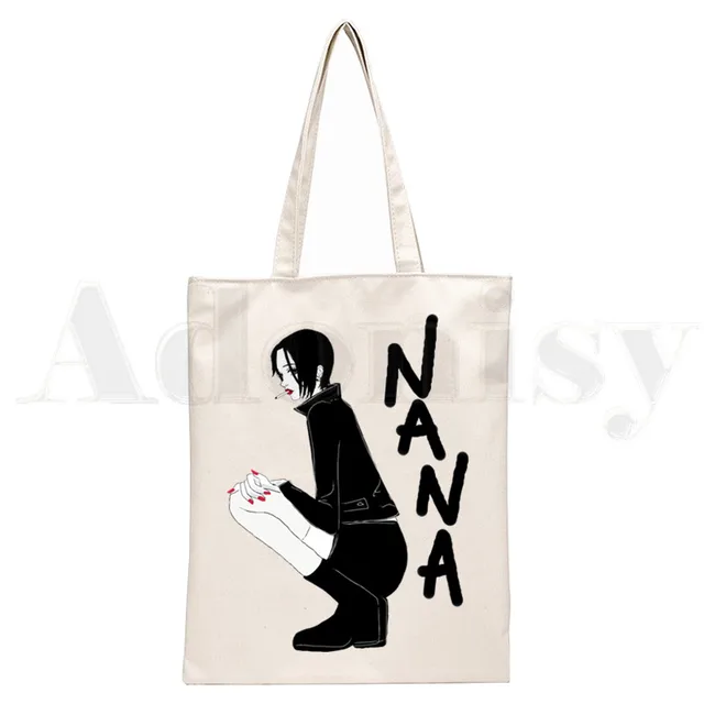 Nana Anime japonés Harajuku Manga Ren Honjo, bolsos de hombro, bolso de compras informal, bolso de mano de lona elegante para mujer