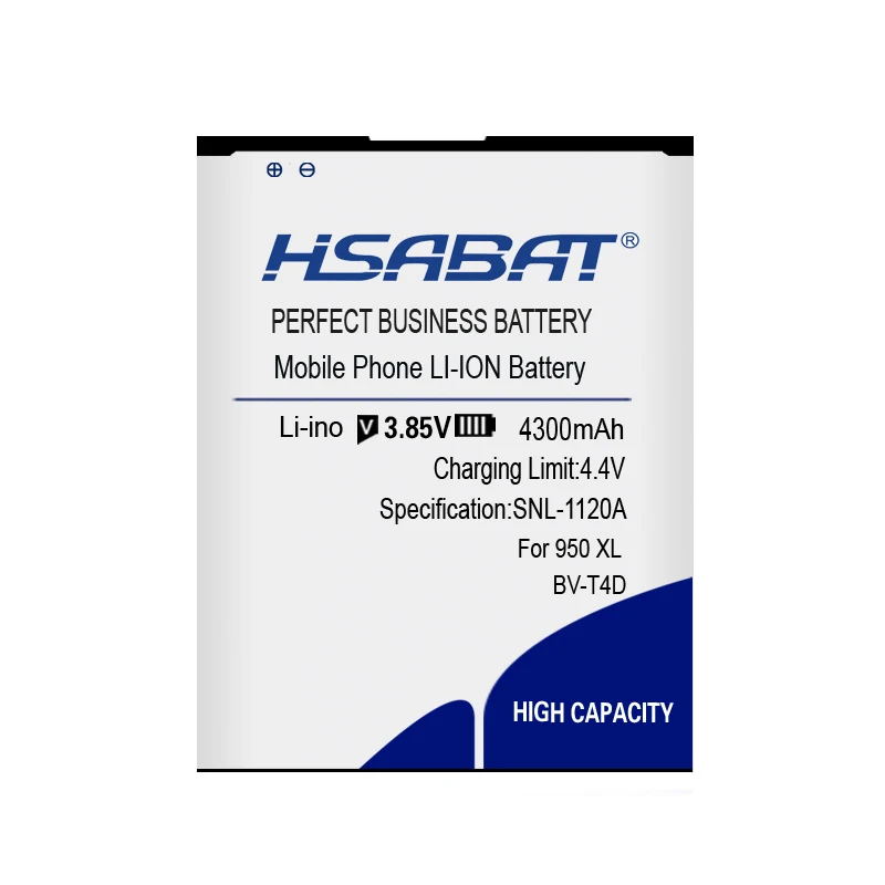 Hsabat 4300 мА/ч, BV-T4D батарея для Nokia microsoft Lumia 950 XL CityMan Lumia 940 XL RM-1118 RM-1116 BVT4D