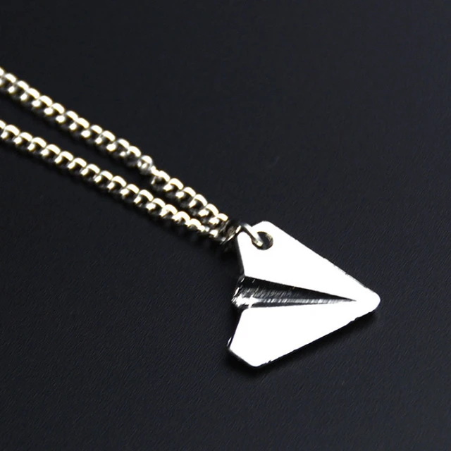 de avión de papel de una dirección, banda de Harry, collares de Metal colgante, moda Simple, avión, regalos de joyería al por mayor _ - AliExpress Mobile