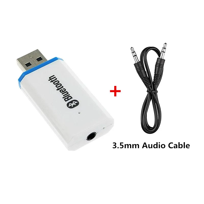 USB RCA AUX 3,5 мм разъем Bluetooth 5,0 приемник с микрофоном стерео беспроводной адаптер для динамика громкой связи автомобильный комплект аудио передатчик - Цвет: White No RCA