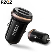 PZOZ USB Автомобильное зарядное устройство Быстрая зарядка 3.1a двойное автомобильное зарядное устройство мини автомобиль-Стайлинг 2 порта Usb быстрая зарядка для мобильного телефона в автомобиле