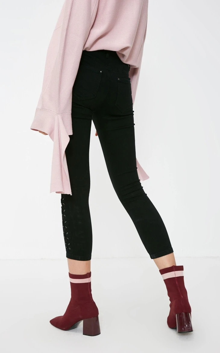 Vero Moda Новое поступление женские джинсы капри со средней талией на шнуровке | 31836I505