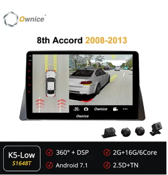 

Ownice 6Core Android 7.1 Car DVD Player ForAccord 8th 2008 2009 2010 2011 2012 2013 GPS 4G 360 Panorama DSP SPDIF Multimedia
