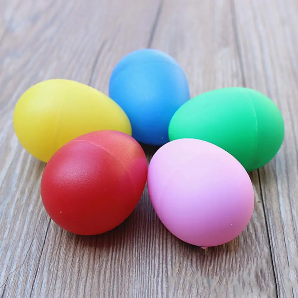 2Pcs Solid Color Baby Egg Music Shaker Sand Hammer Instrument Early Learning Toy Baby Egg