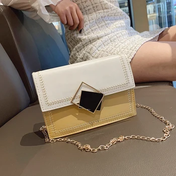 

OLN Small bags Shoulder handbag Chain yellow Women's Crossbody bag luxury PU soft Leather waterproof Messenger Square cute Bag