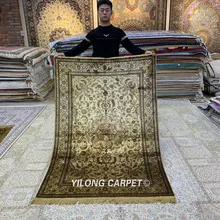YILONG 4'x6' Восточный шелковый ковер традиционный vantage valueble антикварные персидские ковры(LH1008B