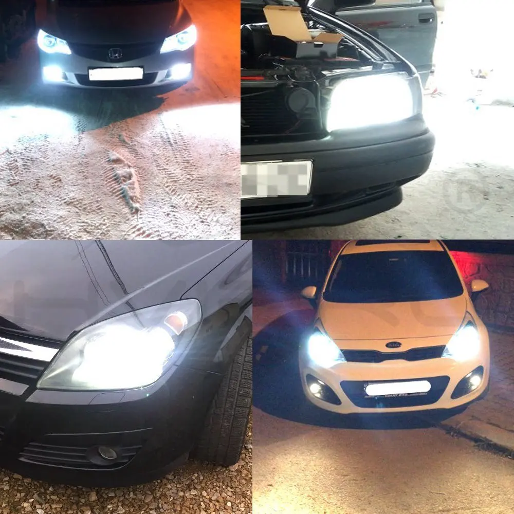 Hviero COB Car Head lights H3 Fog LED IP65 WaterProof 72W 7600lm Auto Front Bulb Automobile Headlamp Spot Bulb 6500K Car Lighting