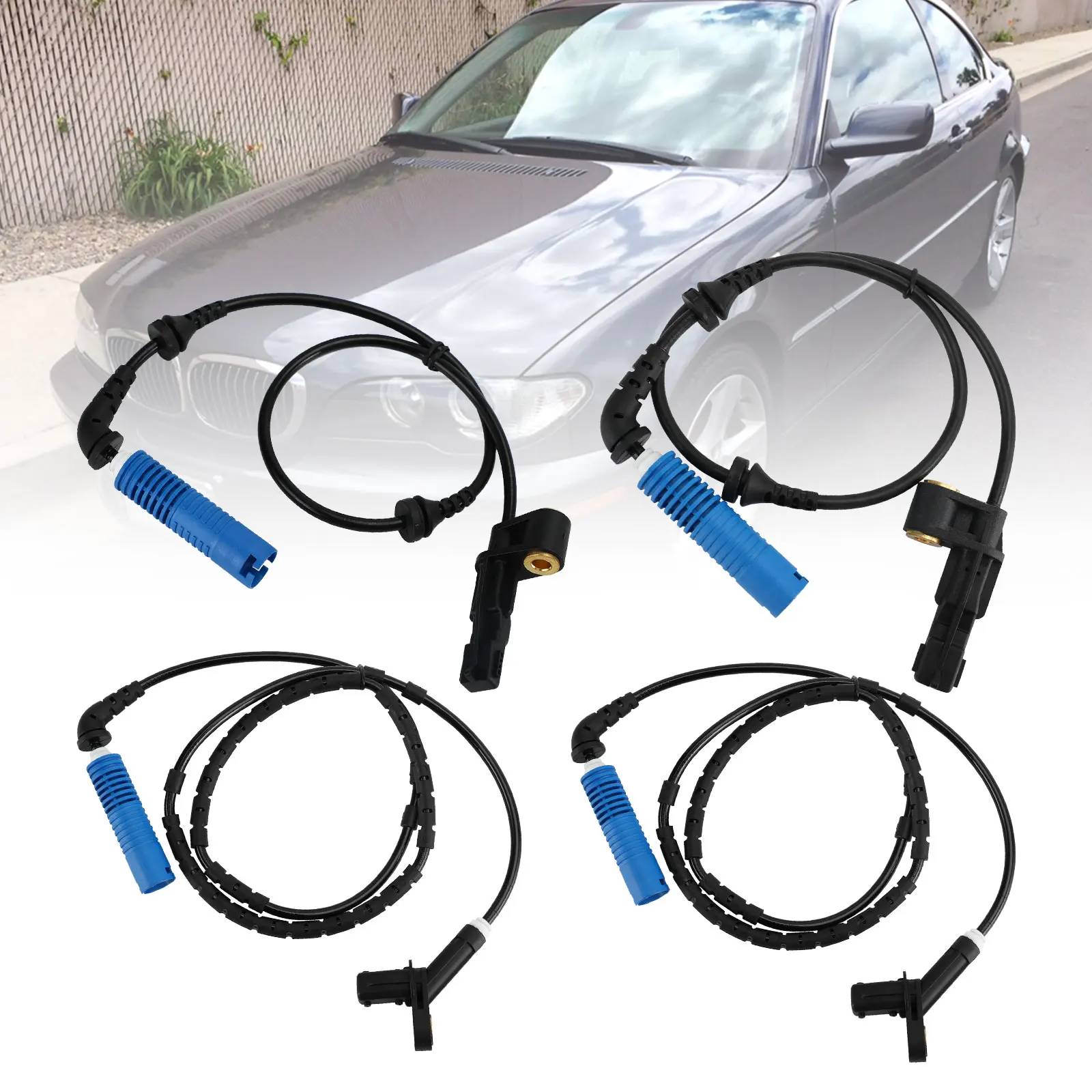 

Artudatech 4 ABS Wheel Speed Sensor Front Rear Left&Right for BMW 325CI 325I 330CI 330I M3 Car Accessories